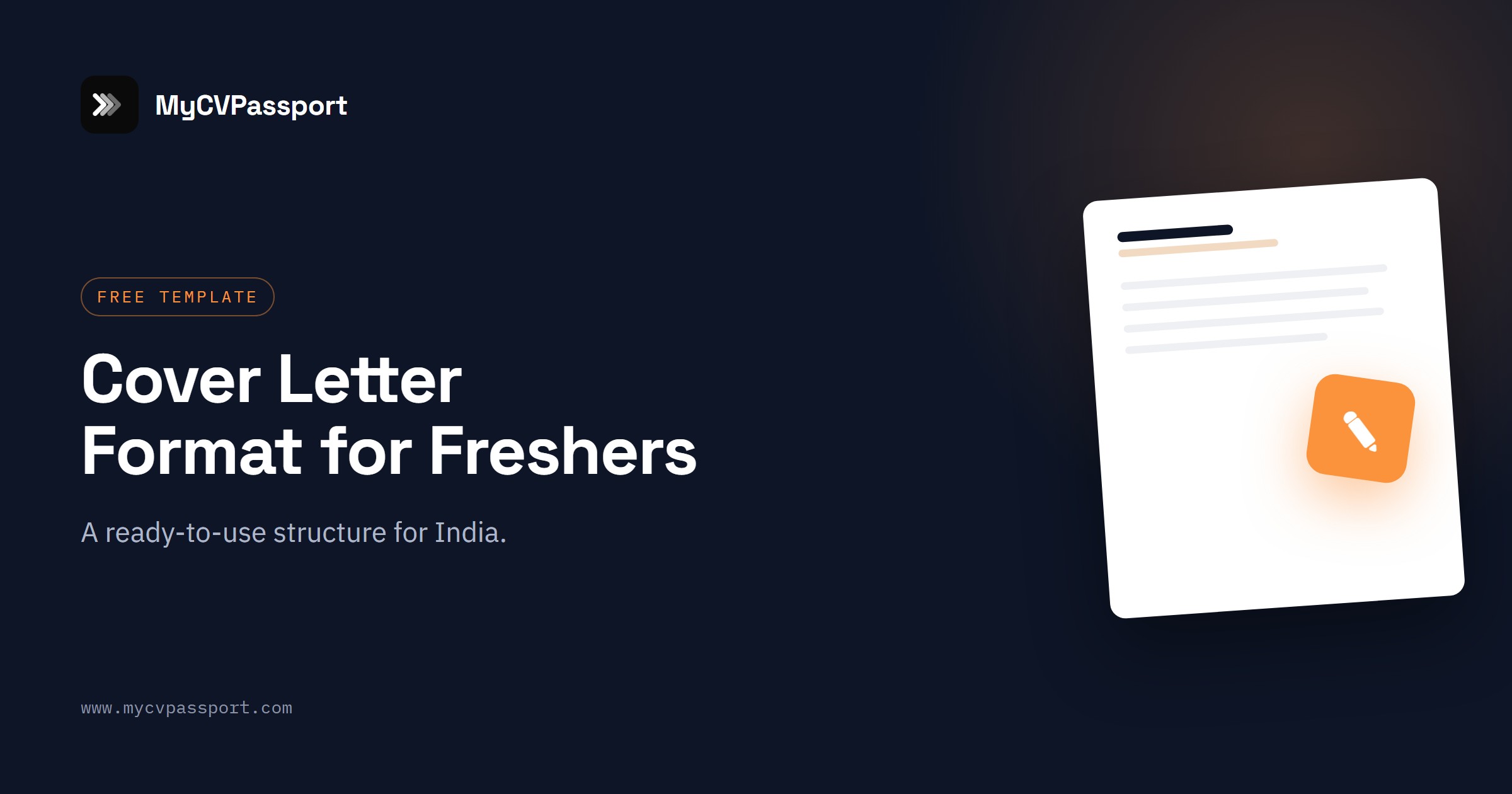 Cover Letter Format for Freshers in India (Free Template)